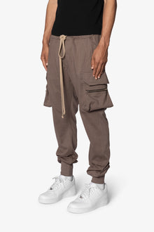 Jersey Cargo Pocket Sweatpants | Tan
