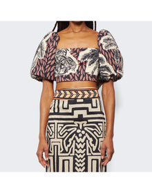 Johanna Ortiz | Women | Paraiso Natural Crop Top | Maroon