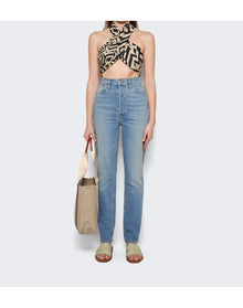 Johanna Ortiz | Women | Unique Places Crop Top Kuna | Black x Antique Ecru
