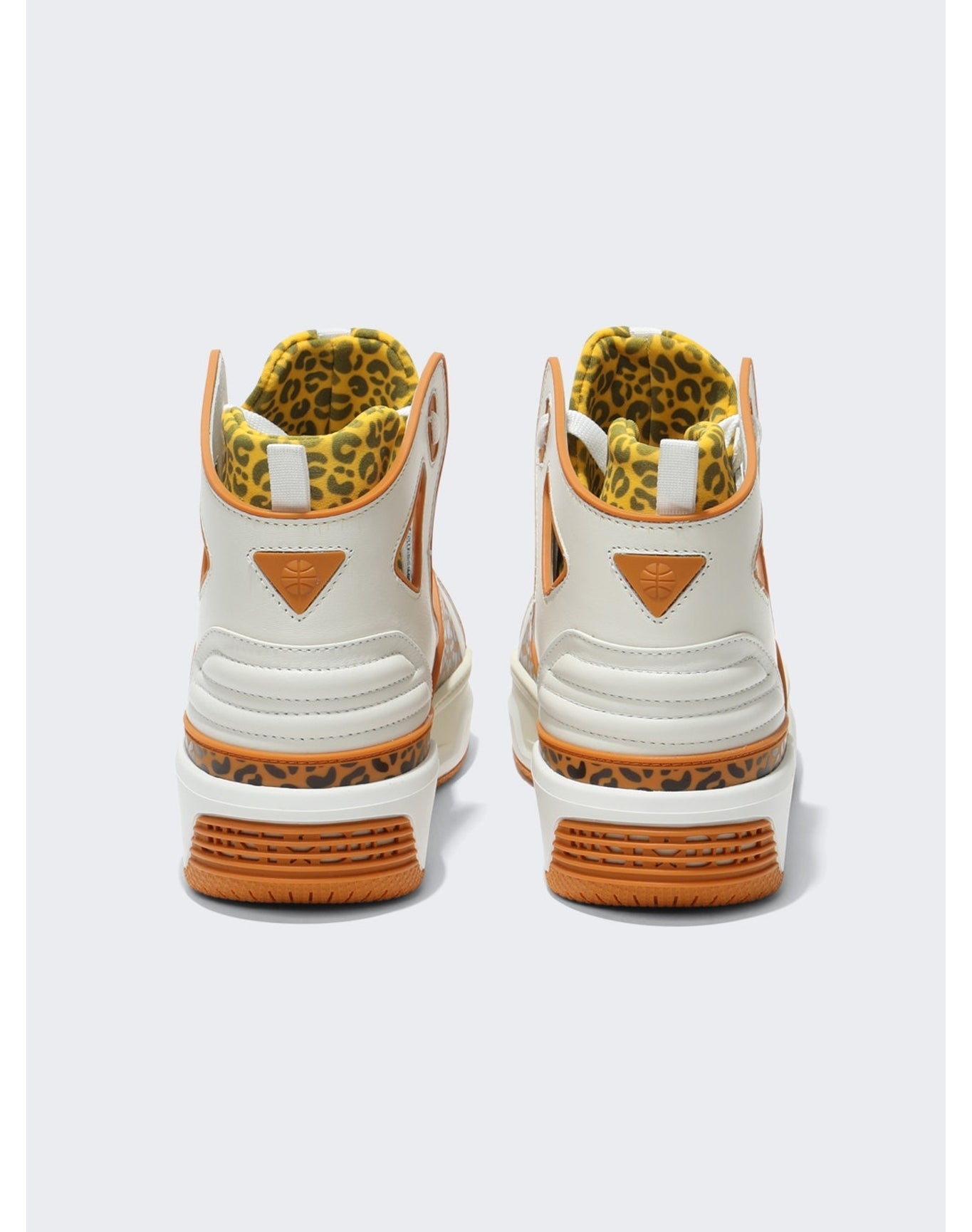 Just Don | Men | Basketball Courtside High-top Sneakers | White x Leopard