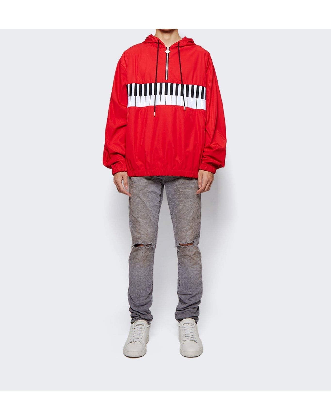 Just Don | Men | Half-zip Pullover Hoodie | Red