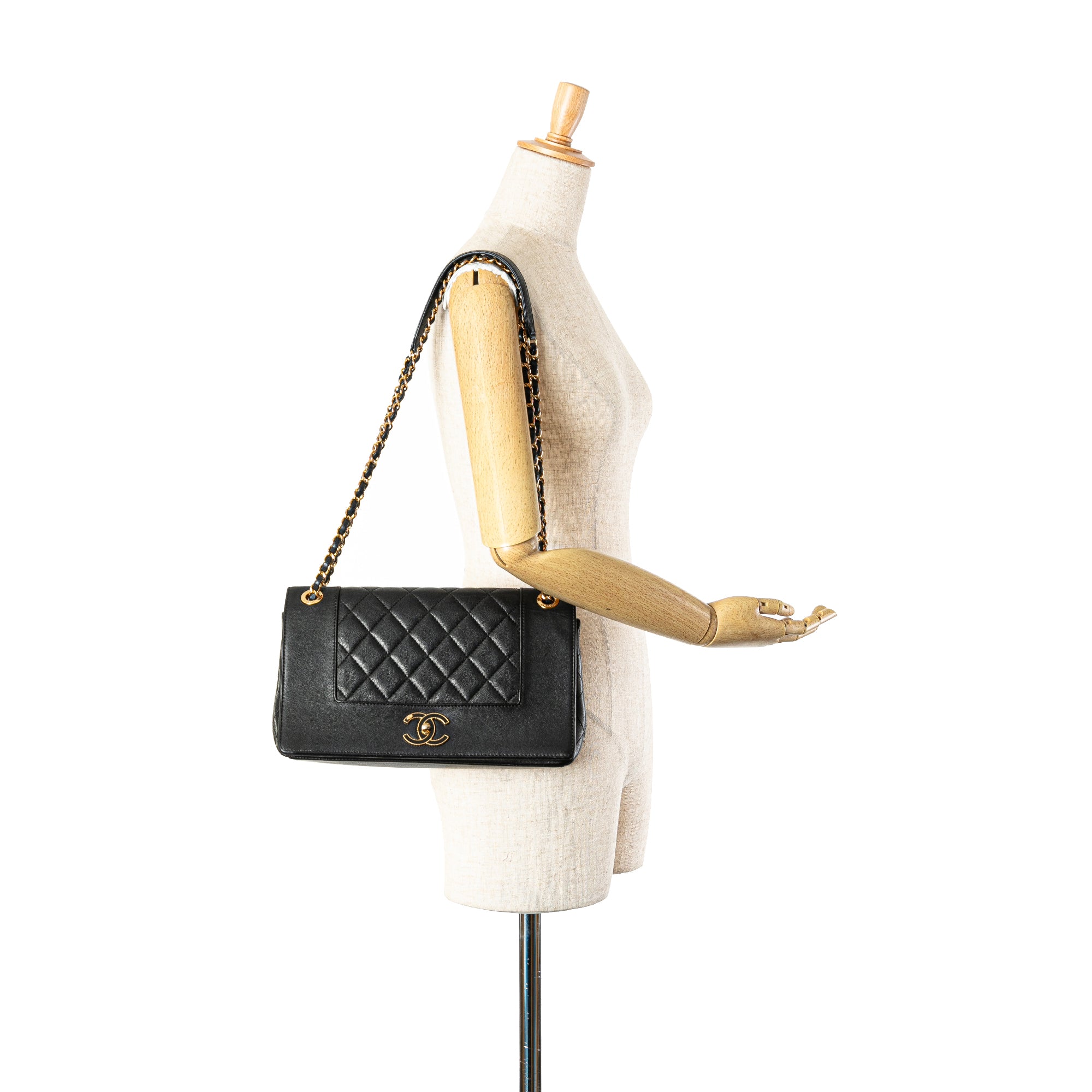Chanel | Pre-Owned Medium Lambskin Mademoiselle Vintage Double Flap | Black