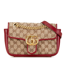 Gucci | Pre-Owned Small GG Marmont GG Matelasse Diagonal Canvas Shoulder Bag | Brown/Beige