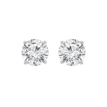 Womens | Stud Earrings | 14K White Gold | 1 CTW Round Cut Lab Grown Diamond | G-SI