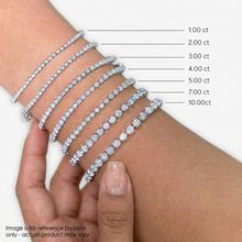 Womens | Tennis Bracelet - II | Sterling Silver | 5 CTW Round Cut Lab Grown Diamond | G-SI