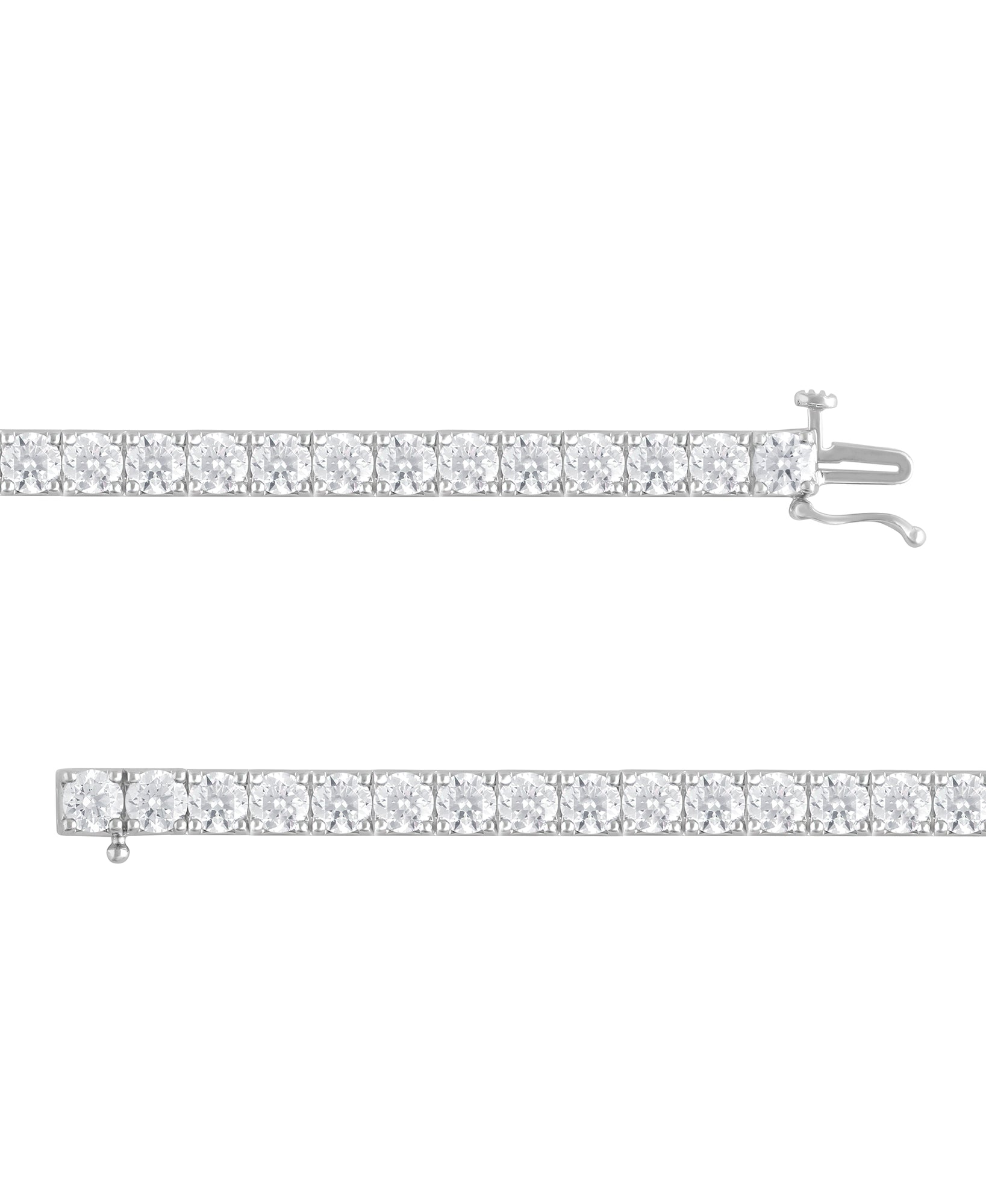 Womens | Tennis Bracelet | 14K White Gold | 15.2 CTW Round Cut Lab Grown Diamond | I-J-I1
