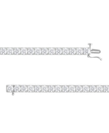 Womens | Tennis Bracelet | 14K White Gold | 15.2 CTW Round Cut Lab Grown Diamond | G-SI