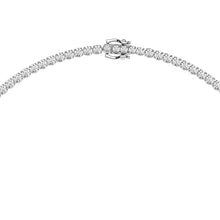 Womens | Tennis Necklace | 14K White Gold | 20 CTW Round Cut Lab Grown Diamond | F-VS
