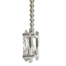 Womens | Solitaire Pendant Necklace | 14K White Gold | 0.7 CTW Pear Cut Lab Grown Diamond | F-VS
