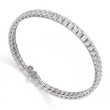 Womens | Tennis Bracelet | 14K White Gold | 15 CTW Emerald Cut Lab Grown Diamond | G-VS
