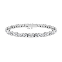 Womens | Tennis Bracelet | 14K White Gold | 12 CTW Round Cut Lab Grown Diamond | G-SI