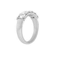 Womens | 5 Stone Wedding Band | Platinum | 2 CTW Emerald Cut Lab Grown Diamond | G-VSI