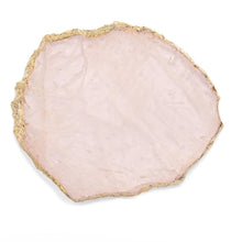 Kiva Platter | 24K Gold-Plated | Rose Quartz