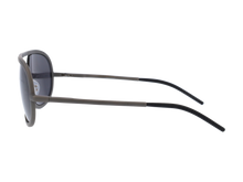 Mens | Loo-K Oval Sunglasses | Grey Lens | Titanium