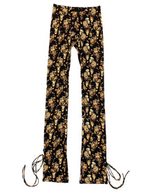 KNWLS | Women | Perse Trousers Paisley Dark Print | Yellow x Black