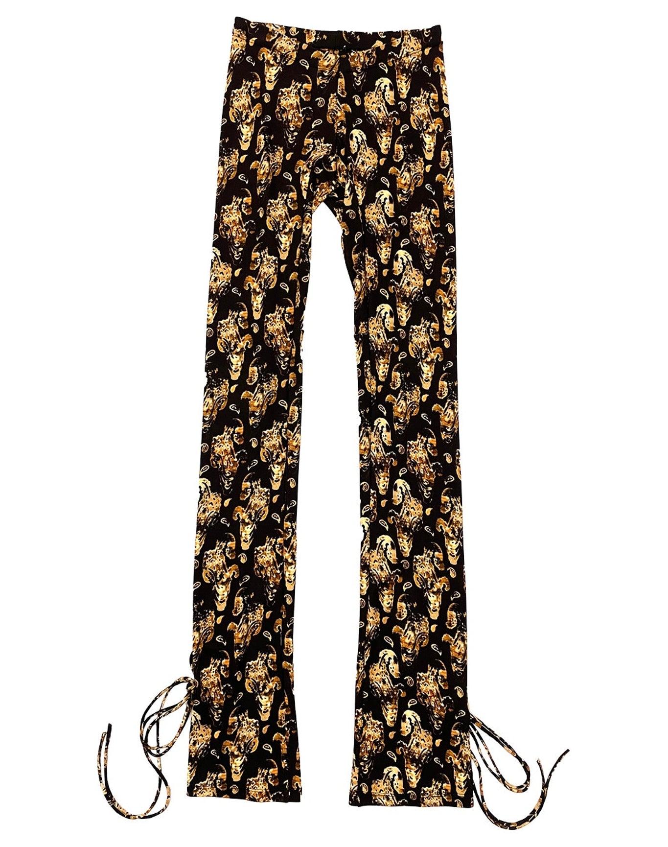KNWLS | Women | Perse Trousers Paisley Dark Print | Yellow x Black