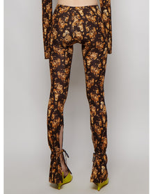 KNWLS | Women | Perse Trousers Paisley Dark Print | Yellow x Black