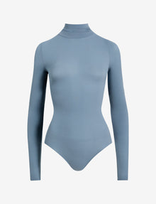 Ballet Long Sleeve Turtleneck Bodysuit::Bluestone::Main