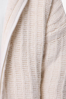 Knit Zip Up Hoodie | Off White