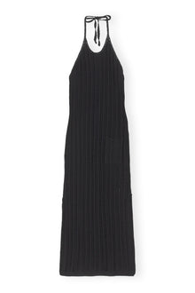 Knit Halter Midi Dress | Black
