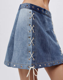 Womens | Denim Laced Midi | Indigo