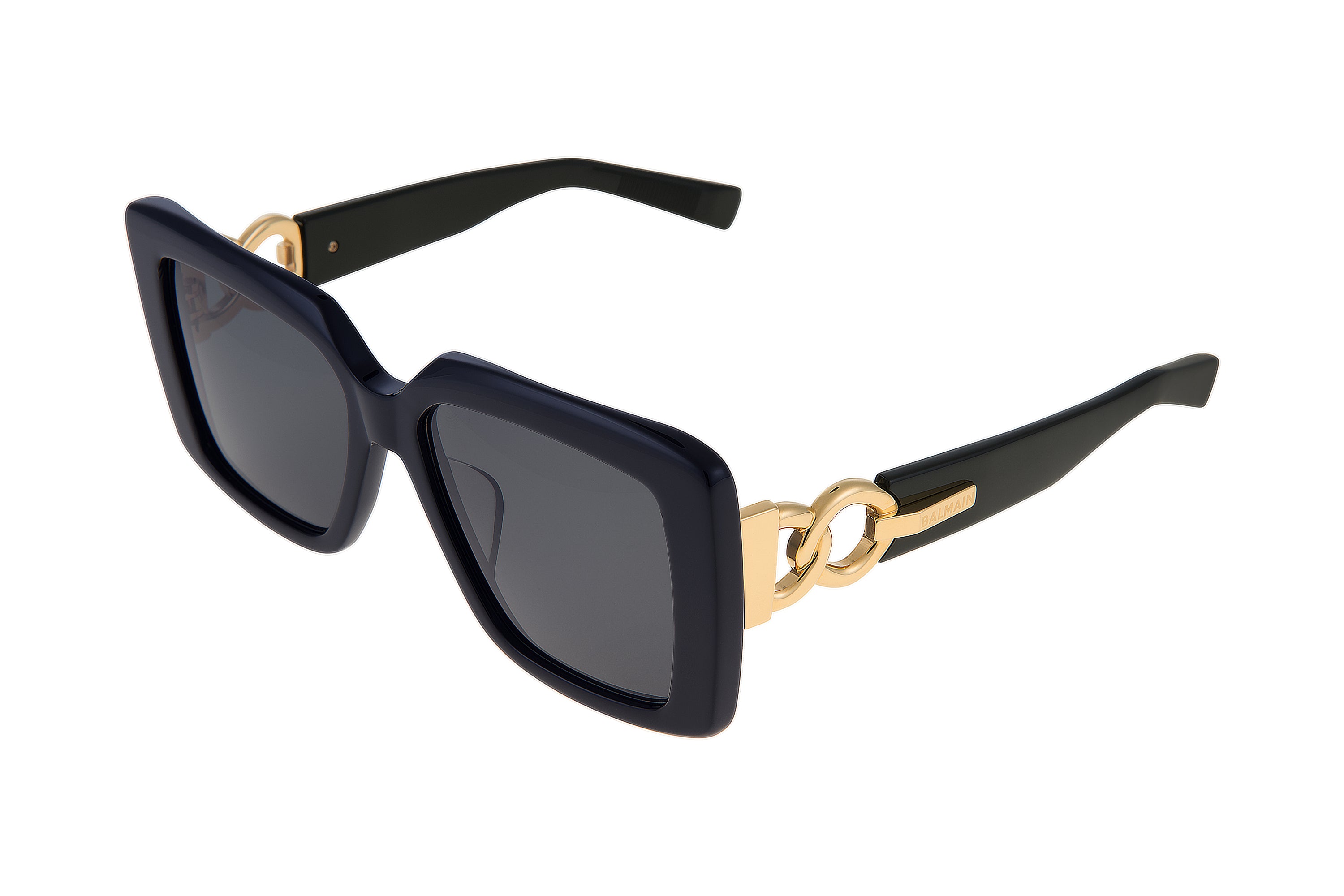 Womens | La Royale Sunglass | Black - Gold | Dark Green
