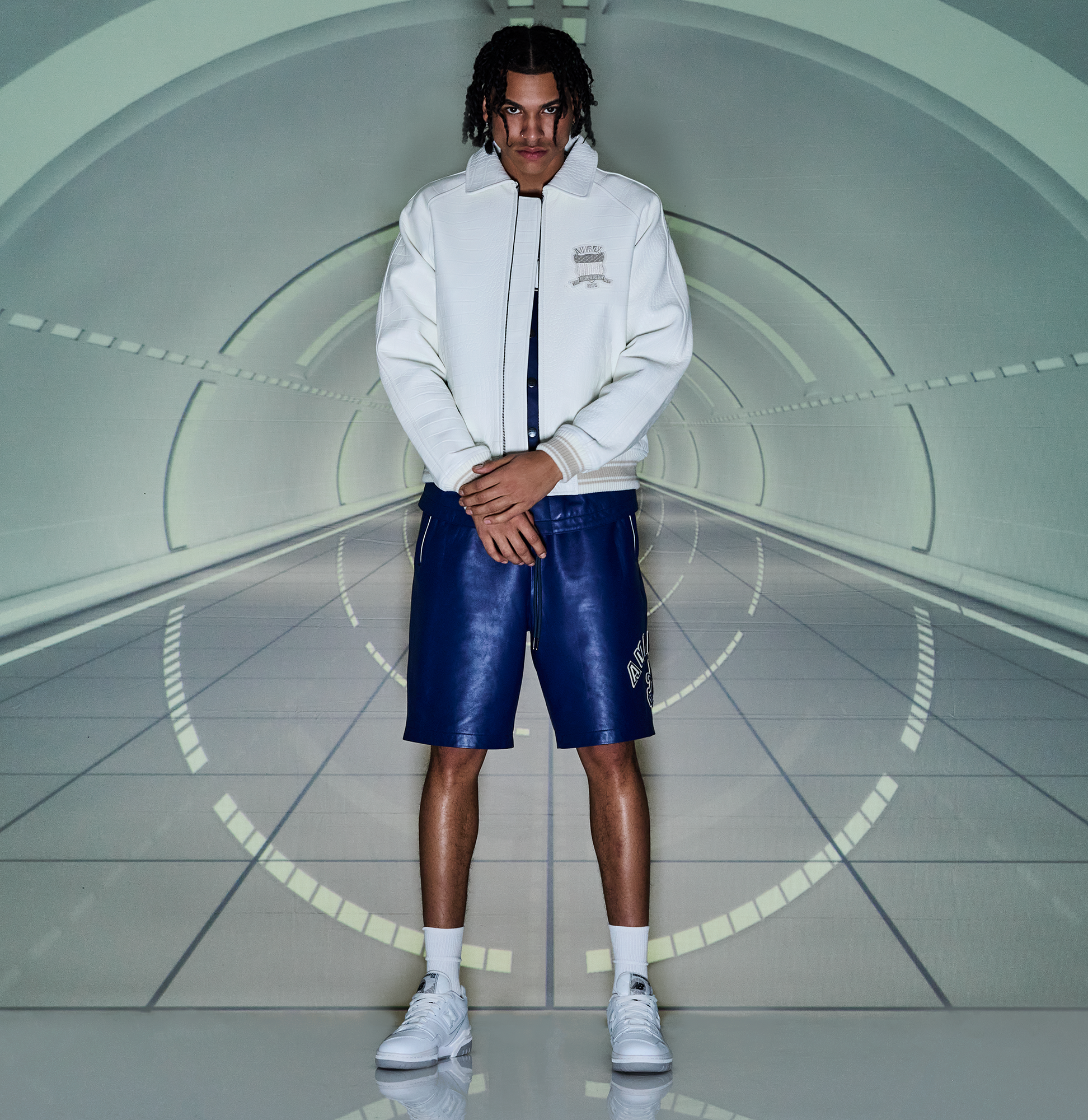 Game Day Nappa Leather Short | Varsity Blue