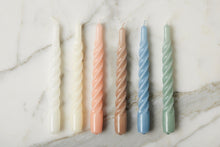 Lacquered Twisted Taper Candles | Denim | Set of 6