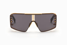 Unisex | Le Masque Sunglass | Gold - Black - Side Lens w /PB Pattern | Dark Grey