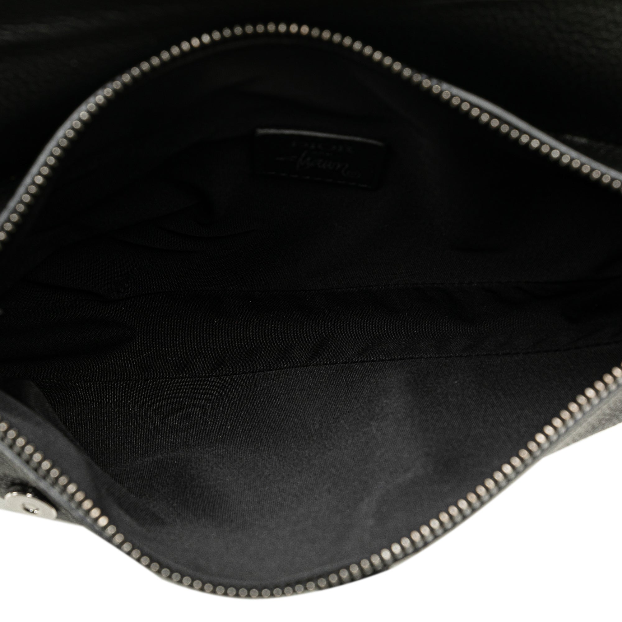 Dior | Pre-Owned Shawn Stussy Grained Calfskin Saddle Bag | Black