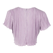 Lilac Pleated Crop Top - Dannijo