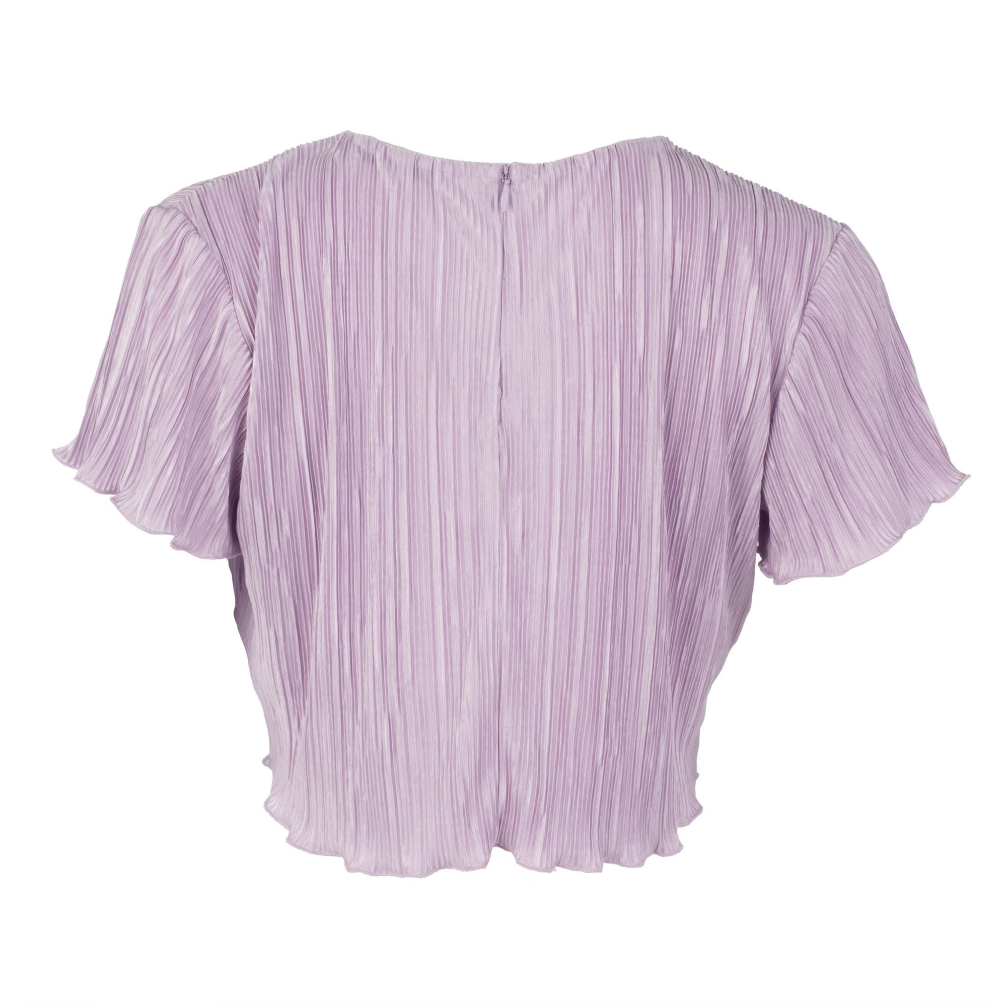 Lilac Pleated Crop Top - Dannijo
