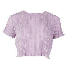Lilac Pleated Crop Top - Dannijo