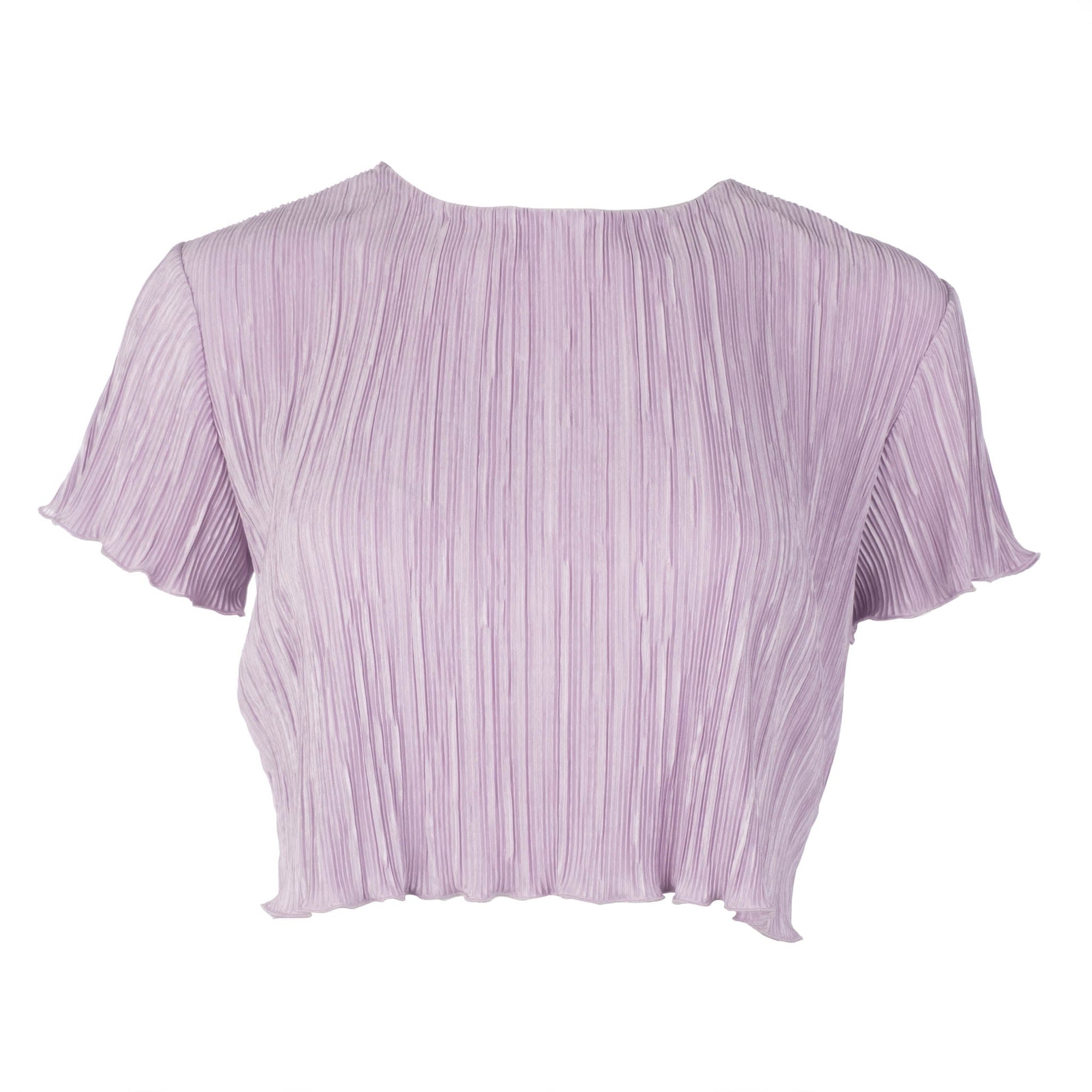 Lilac Pleated Crop Top - Dannijo