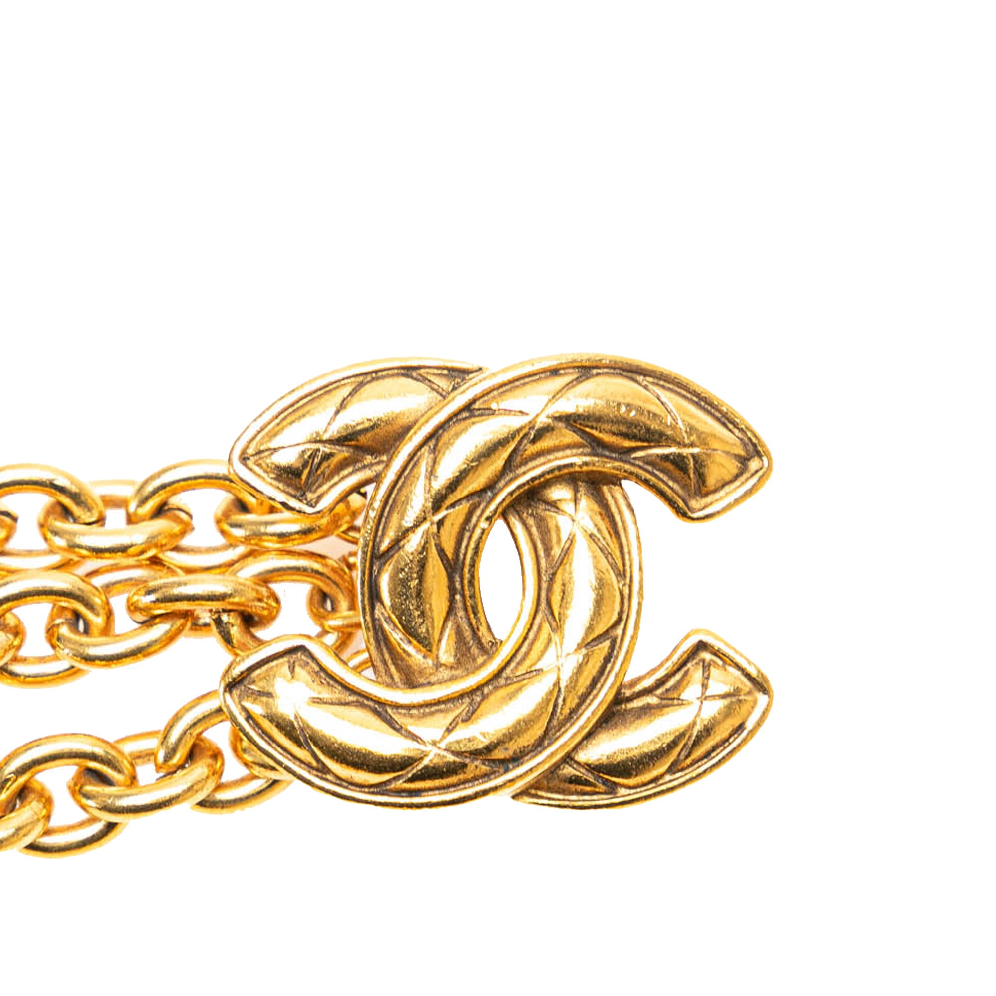 Chanel | Pre-Owned Gold Plated Quilted CC Chain Belt | Gold