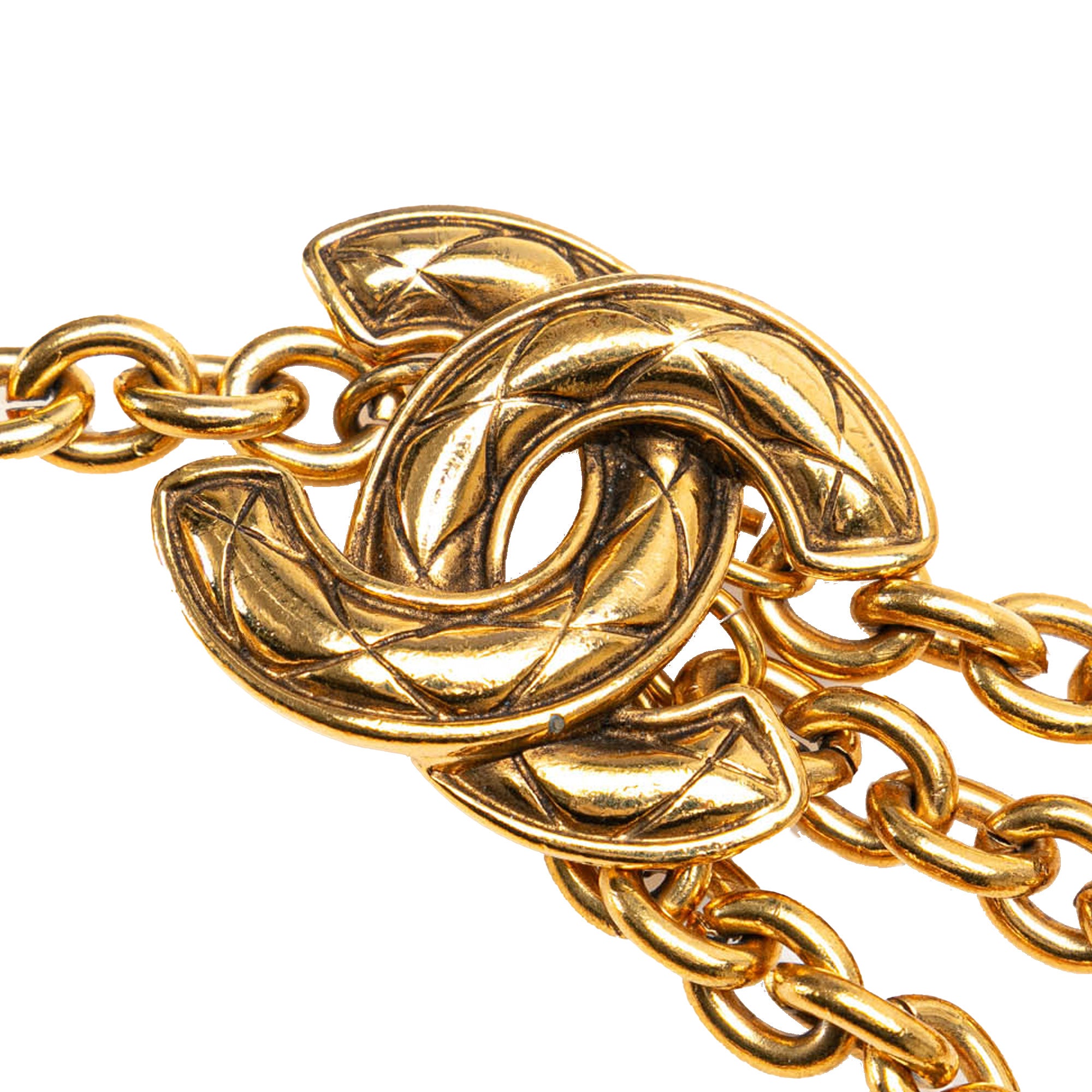 Chanel | Pre-Owned Gold Plated Quilted CC Chain Belt | Gold