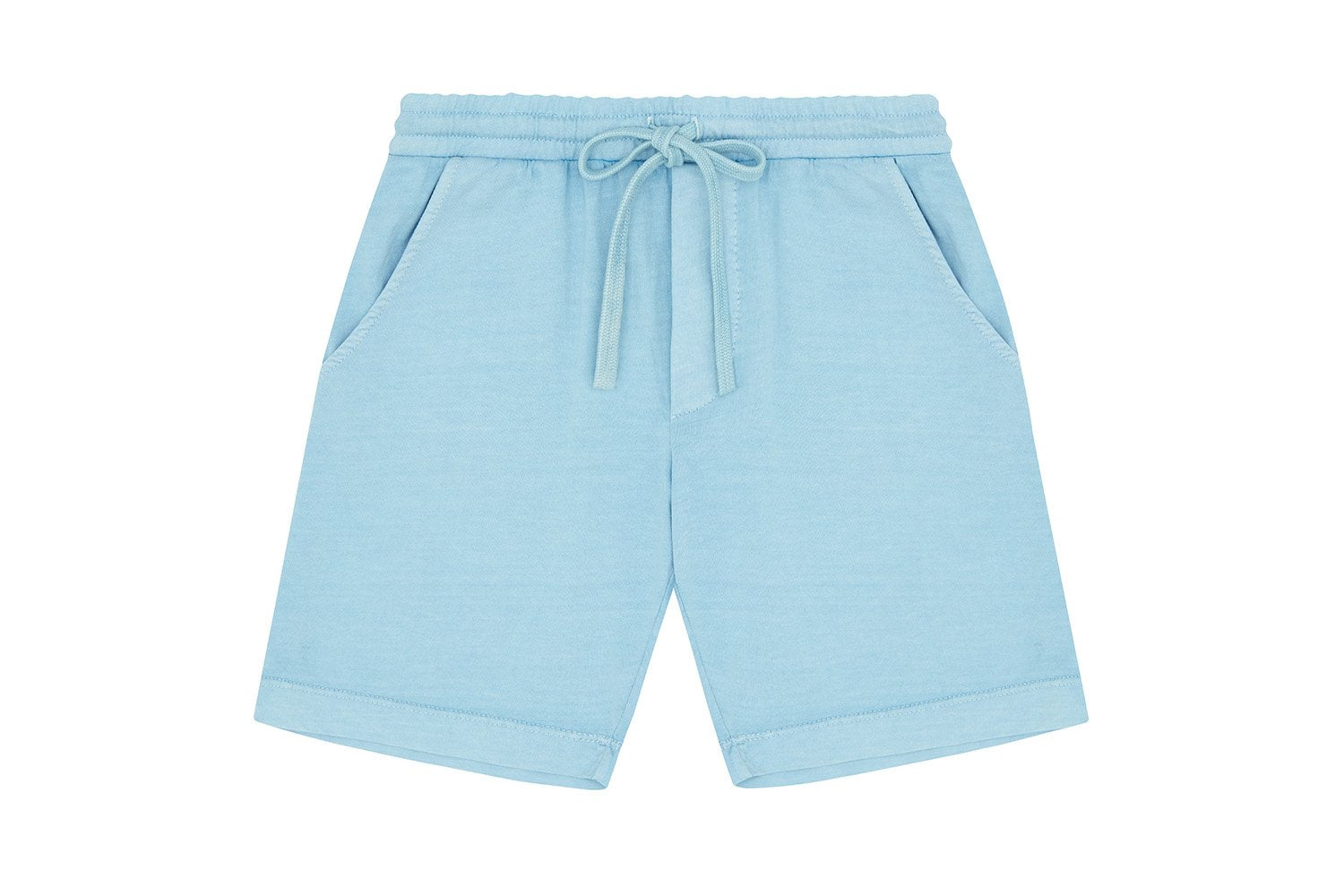 Unisex | Organic Cotton Long Shorts | Ice Blue - Natural Mineral Dye