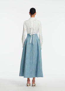 Denim A-Line Skirt | Light Denim