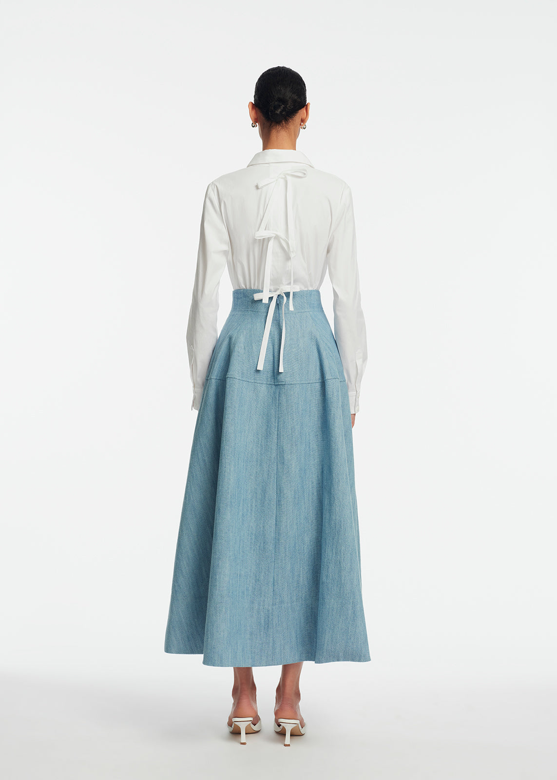 Denim A-Line Skirt | Light Denim