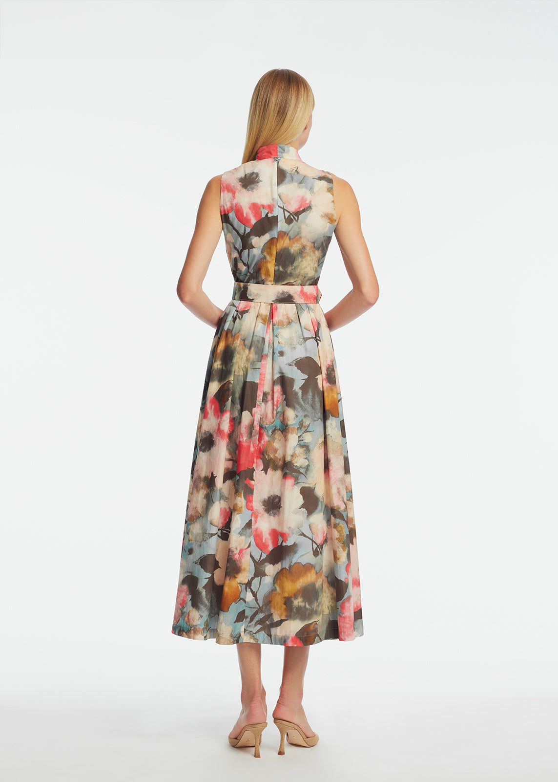 Floral Printed Cotton Margot Dress | Mist Multi
