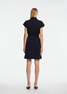 Stretch Cotton Safari Dress | Navy