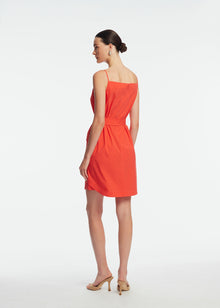Tech Poplin Belted Dress | Watermelon