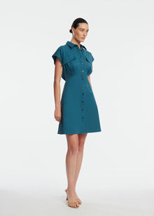 Stretch Cotton Safari Dress | Mallard