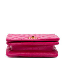 Chanel | Pre-Owned Small Quilted Lambskin On And On Chain Flap - II | Pink/Dark Pink