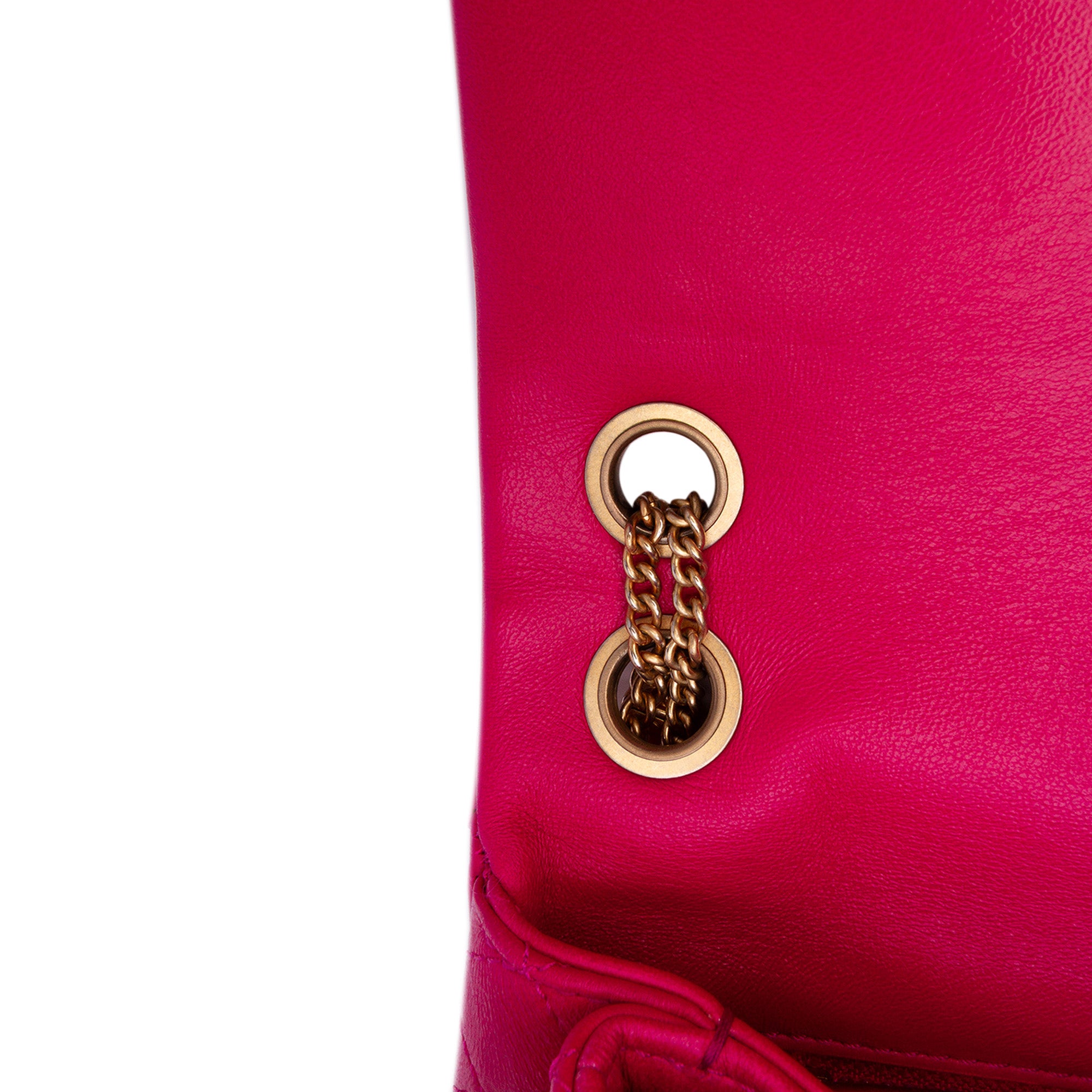 Chanel | Pre-Owned Small Quilted Lambskin On And On Chain Flap - II | Pink/Dark Pink