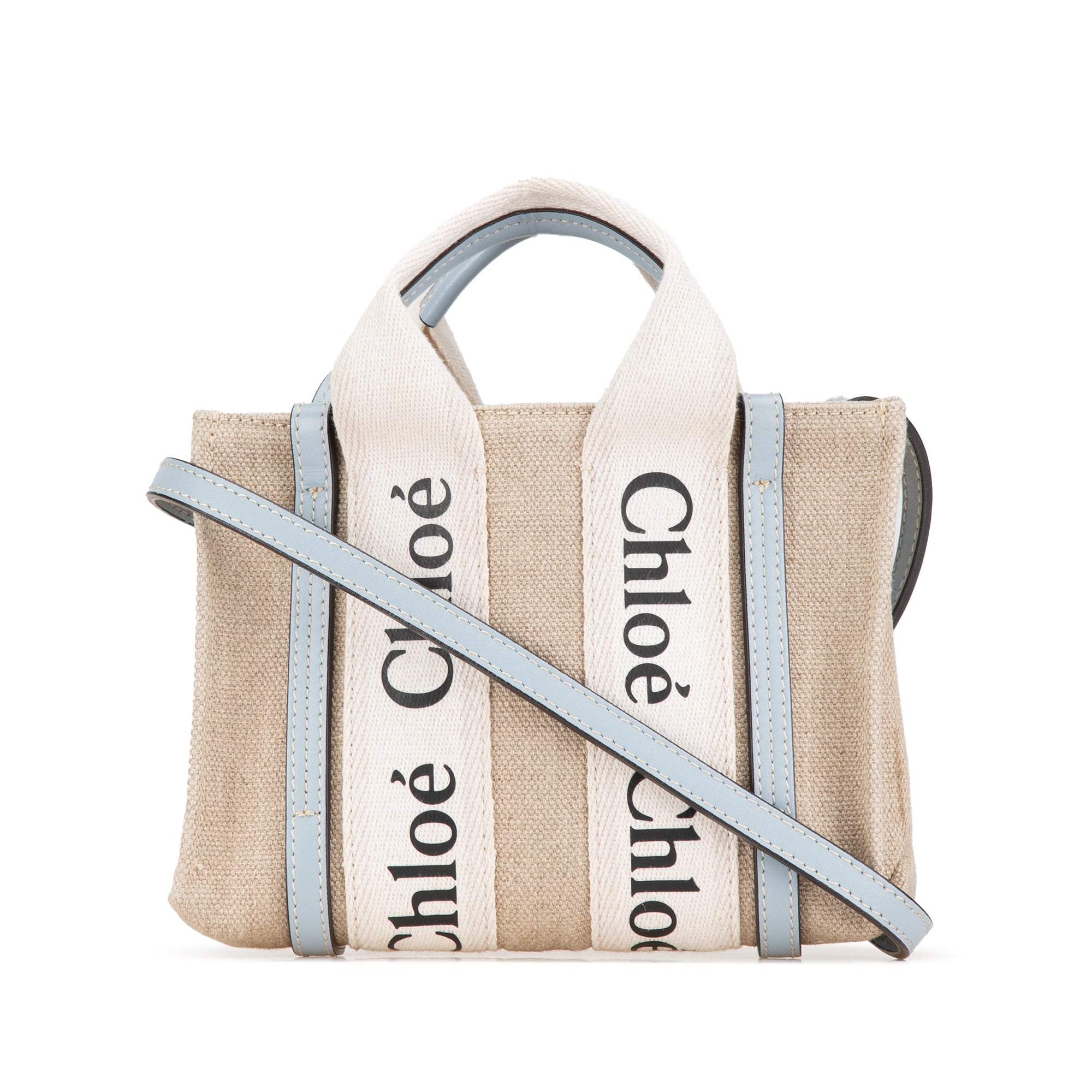 Chloé | Pre-Owned Mini Canvas Woody Satchel | Brown