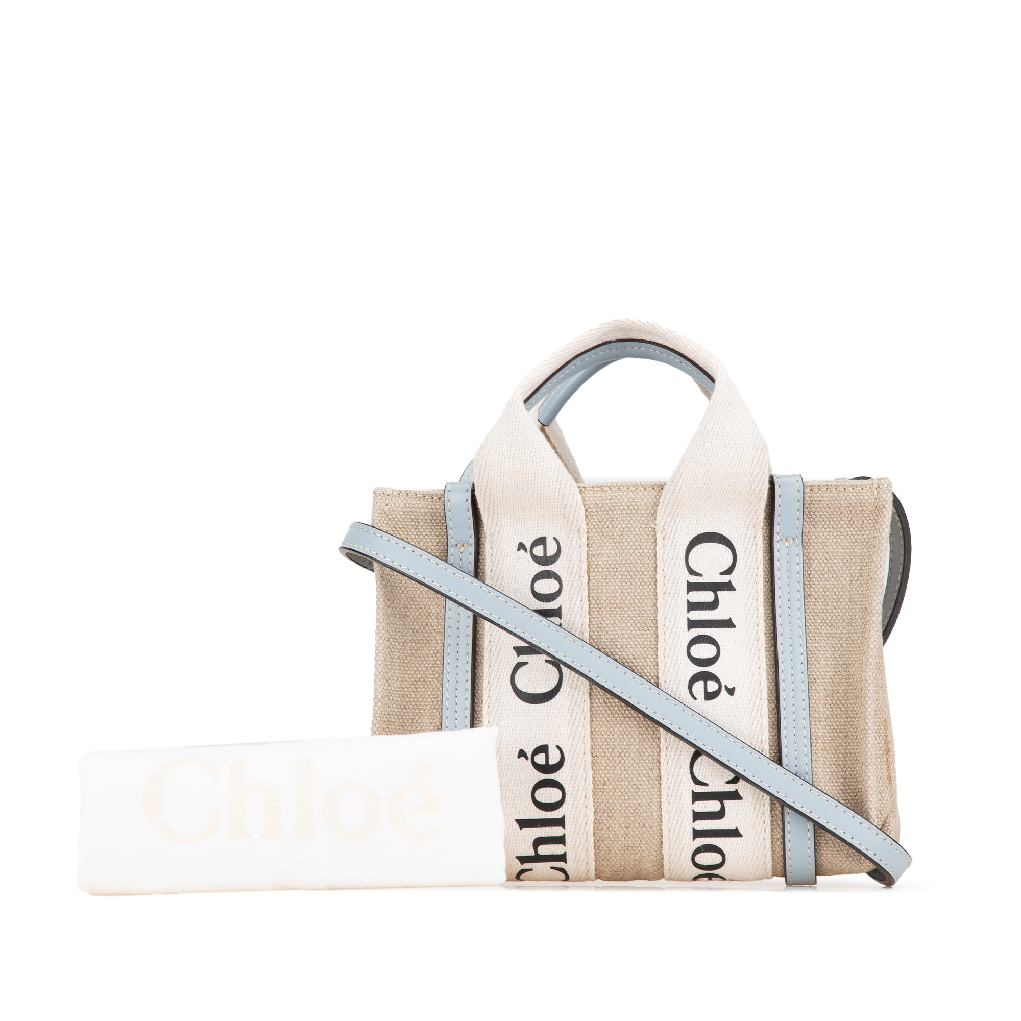 Chloé | Pre-Owned Mini Canvas Woody Satchel | Brown