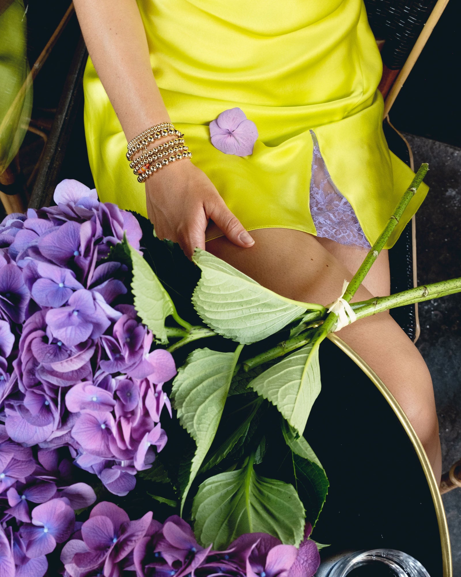 Timo Gold Bracelet Set | Glossy Gold Plated