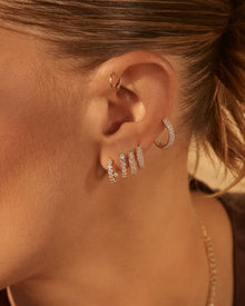 The Amalfi Huggies | 14K White Gold | 1 CT Real Diamonds