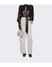 LaQuan Smith | Women | Bodysuit With Necktie Detail | Bronze